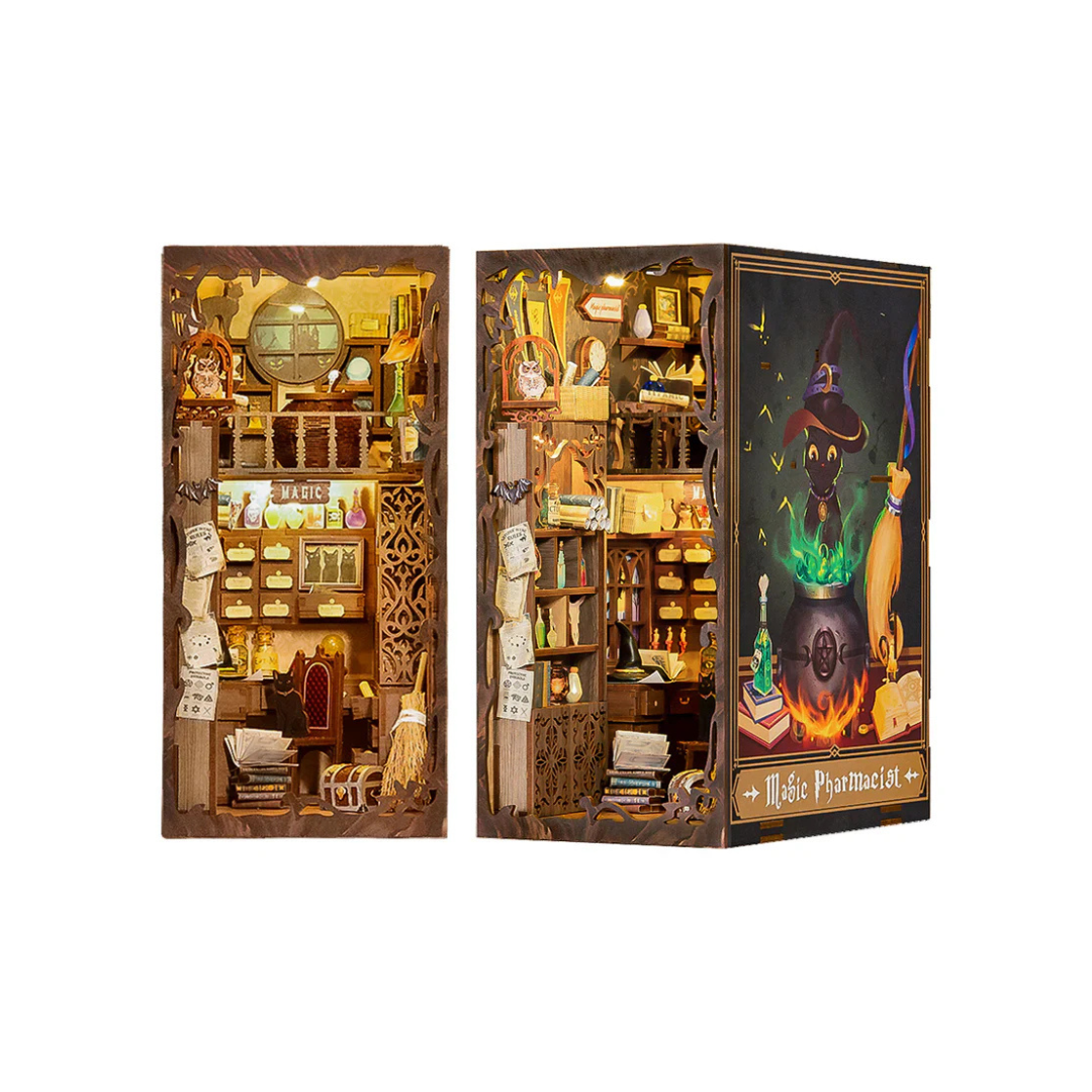 DIY Bookend Puzzle: Magic Pharmacist with Front Dust Cover