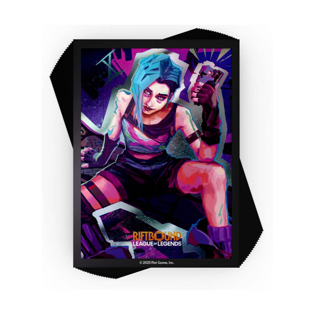 RIFTBOUND LEAGUE OF LEGENDS TCG ORIGINS ART SLEEVES JINX 100CT (Pre Order)