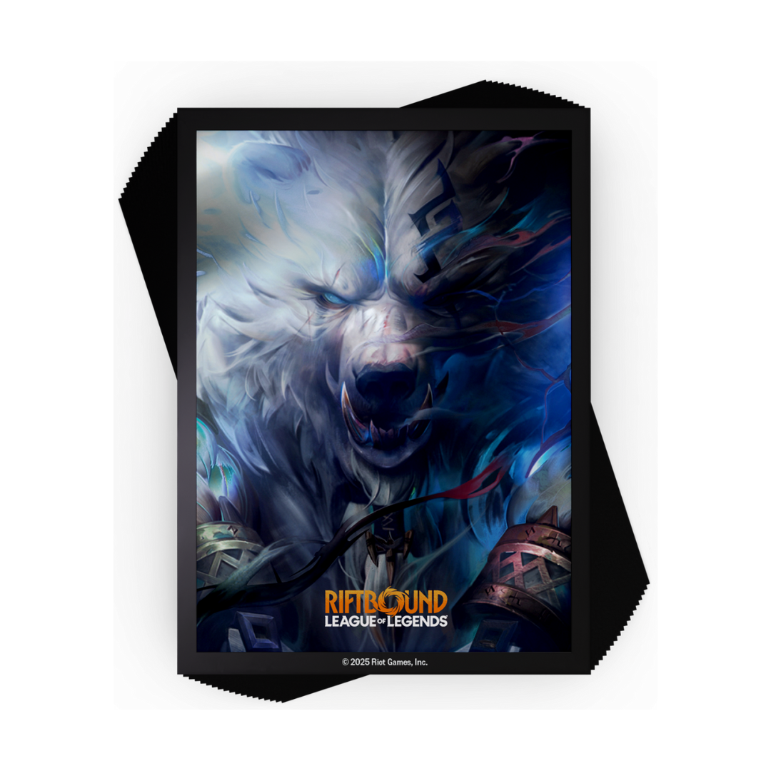 RIFTBOUND LEAGUE OF LEGENDS TCG ORIGINS ART SLEEVES VOLIBEAR 100CT (Pre Order)