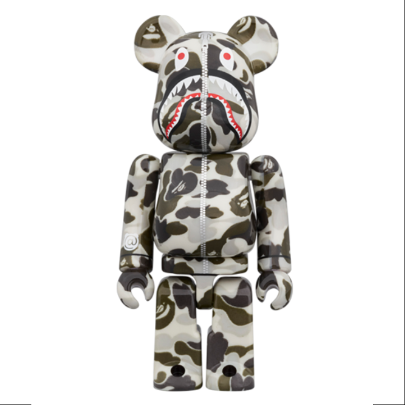 Bearbrick Bape Canada Goose Shark 400% & 100% 3PCS Be@rbrick 2024 Limited