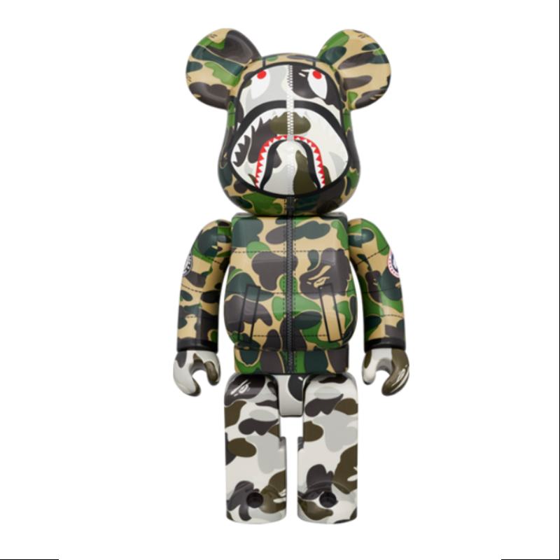 Bearbrick Bape Canada Goose Shark 400% & 100% 3PCS Be@rbrick 2024 Limited