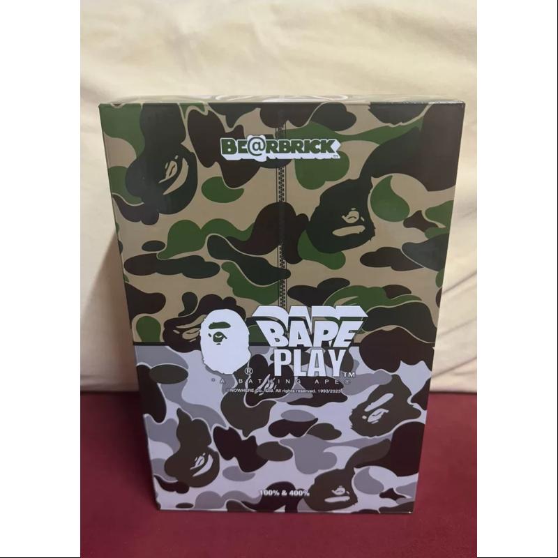 Bearbrick Bape Canada Goose Shark 400% & 100% 3PCS Be@rbrick 2024 Limited