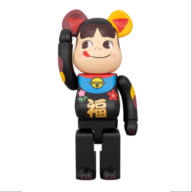 Bearbrick Peko Lucky Cat Lucky Black 400% & 100% Be@rbrick 2024 Limited