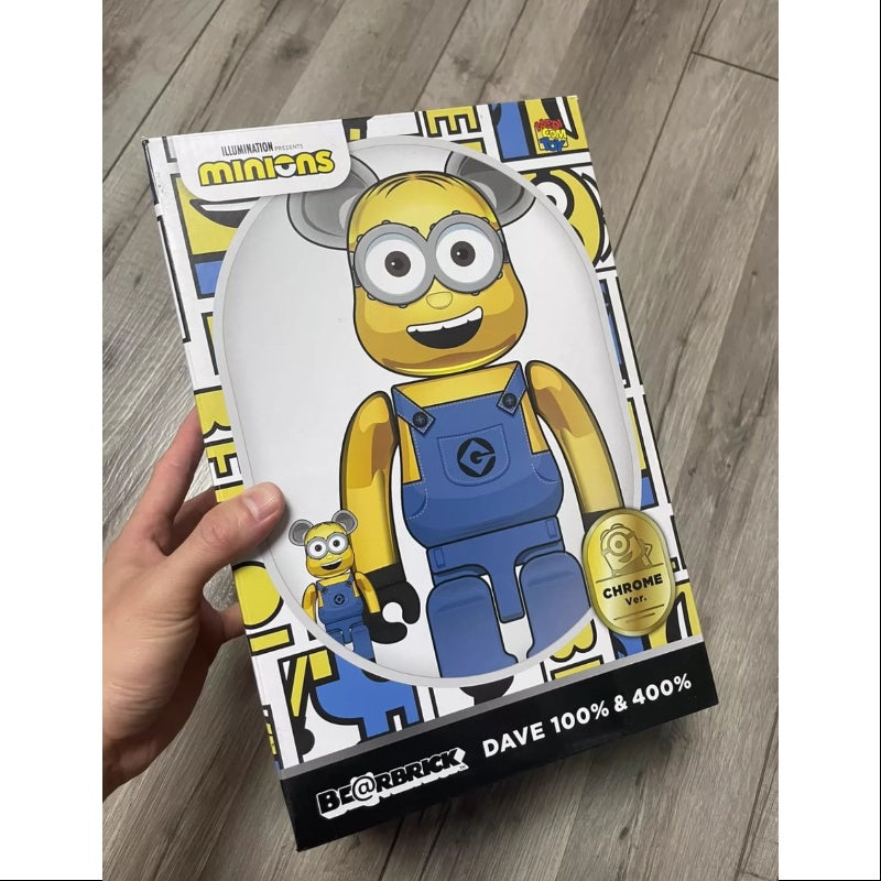 Bearbrick Minions Dave 400% & 100% Be@rbrick 2024 Limited