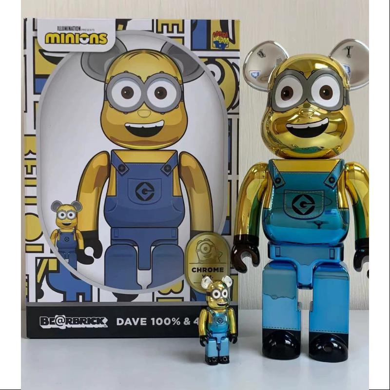 Bearbrick Minions Dave 400% & 100% Be@rbrick 2024 Limited