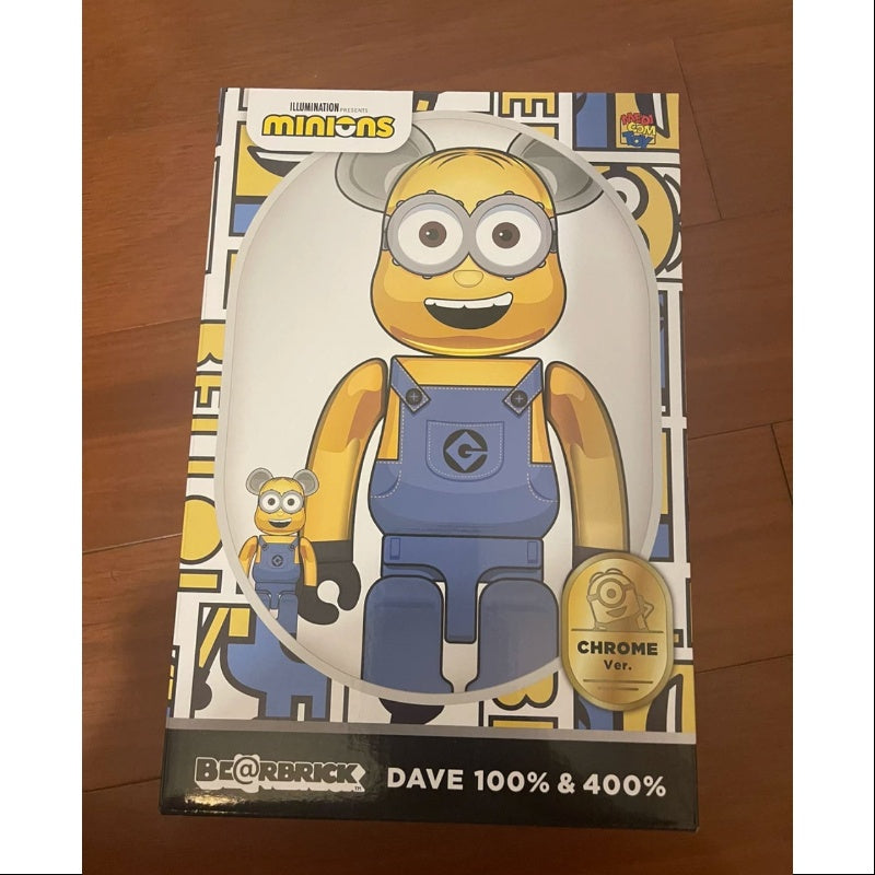 Bearbrick Minions Dave 400% & 100% Be@rbrick 2024 Limited