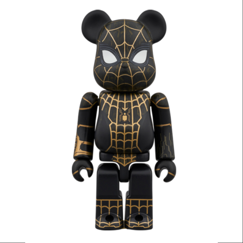 Bearbrick Spider Man Black & Gold Suit 400% & 100% Be@rbrick 2024 Limited