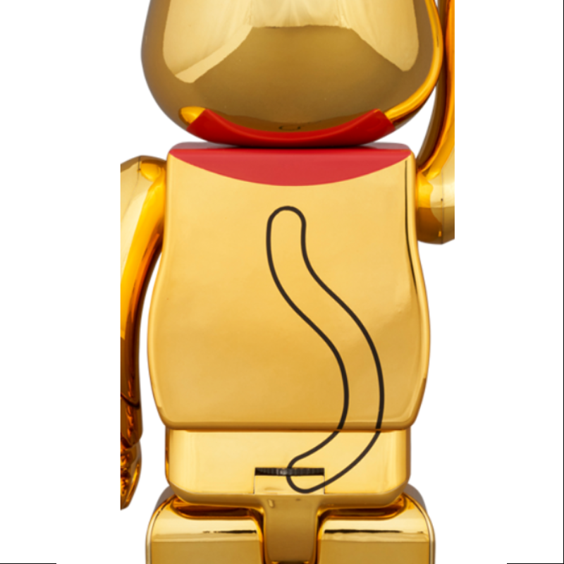 Bearbrick Lucky Cat Good Luck Gold Plated Luminous 400% Be@rbrick 2024 Limited