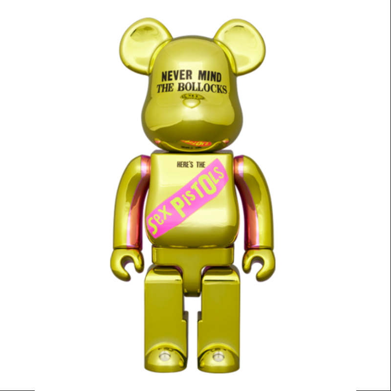Bearbrick Sex Pistols NEVER MIND THE BOLLOCKS Chrome Ver.400% & 100% Be@rbrick 2024 Limited