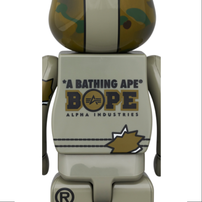 Bearbrick Bape Alpha Camo Shark 2023 400% & 100% 3PCS Be@rbrick 2023 Limited