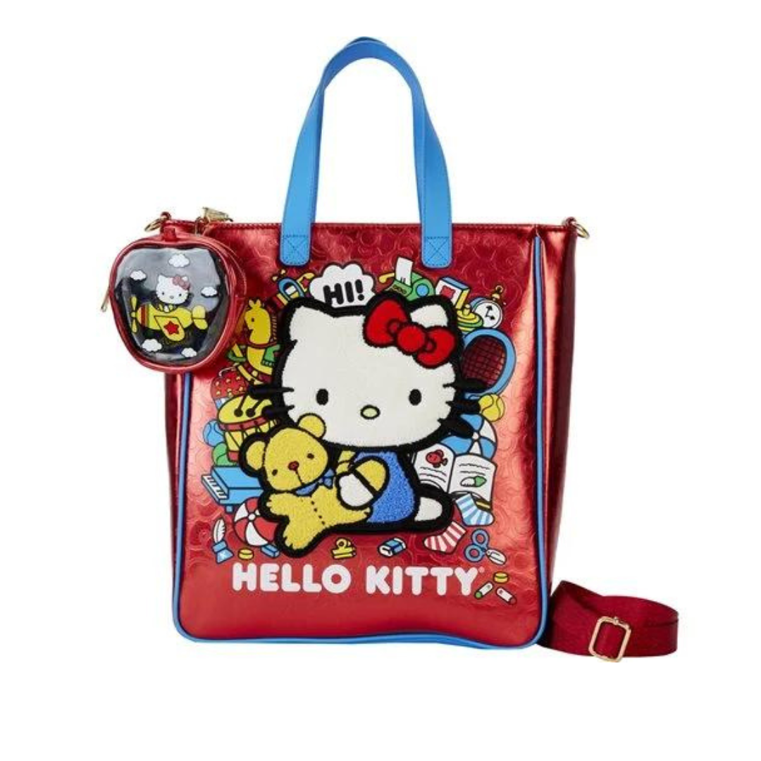 Hello Kitty 50th Anniversary Metallic Tote with Coin Bag