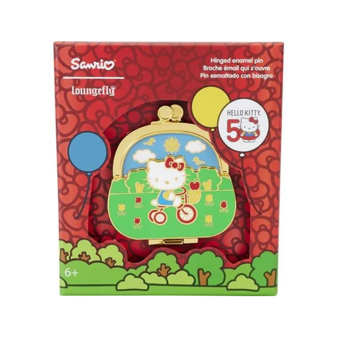 Hello Kitty 50th Anniversary Coin Bag 3-Inch Collector Box Pin