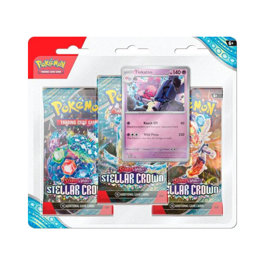 Pokemon - Scarlet and Violet - Stellar Crown - 3 Pack Blister - Tinkaton