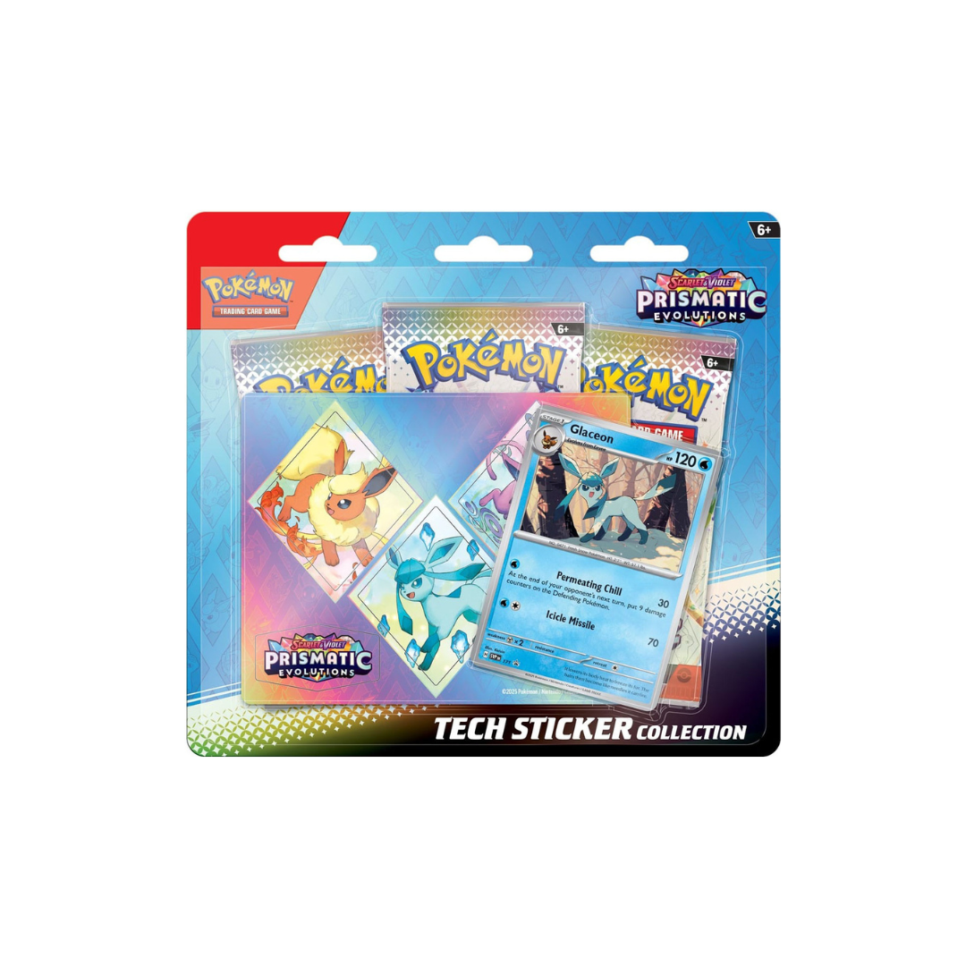 Pokemon Prismatic Evolutions Tech Sticker Collection - Glaceon