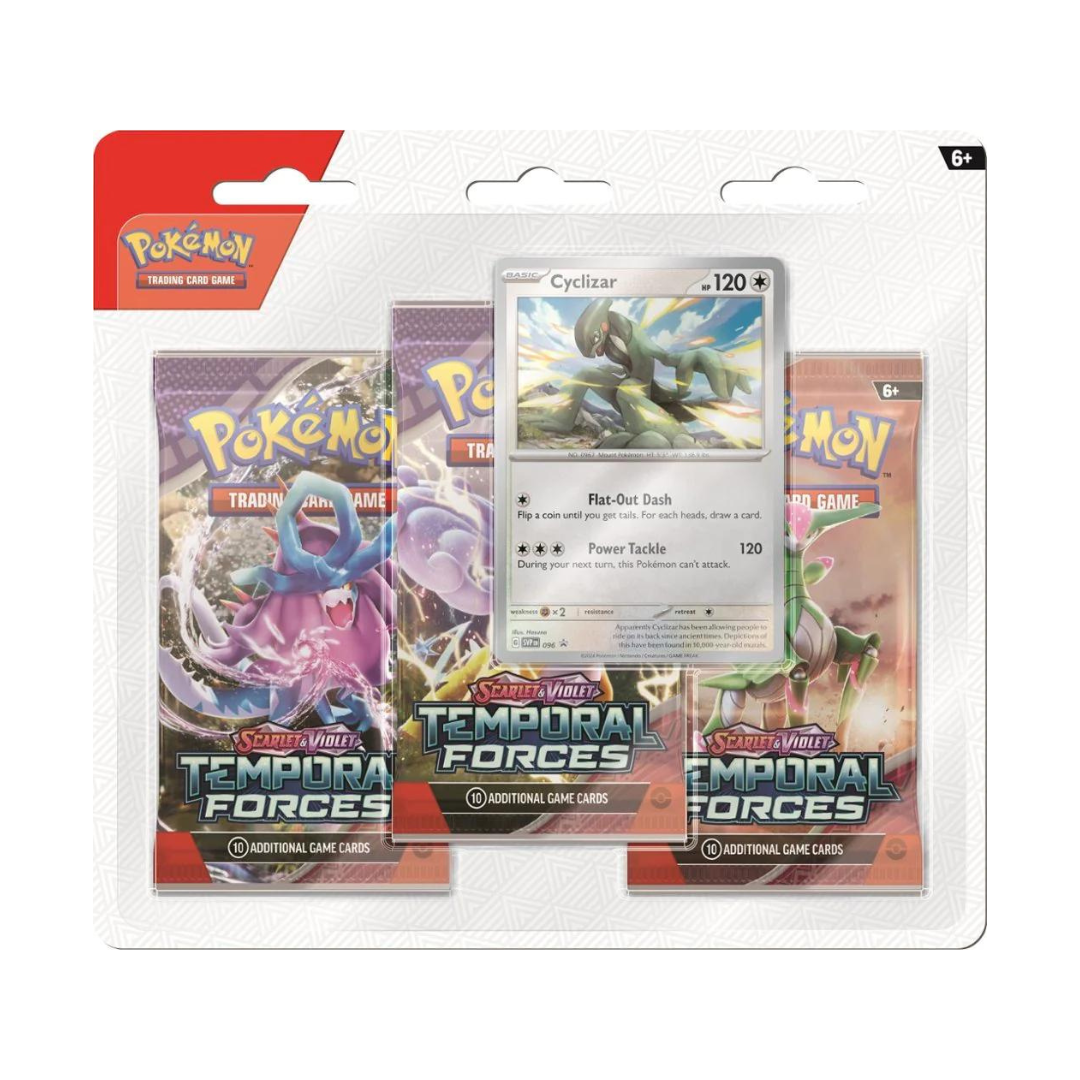 Pokemon - Scarlet and Violet - Temporal Forces - 3 Pack Blister - Cyclizar