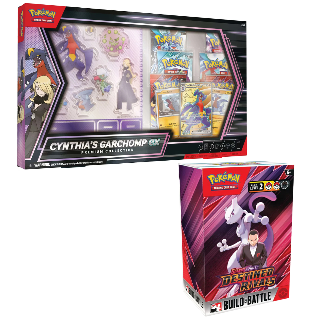 MAX 2 PER CUSTOMER - Pokemon - Cynthia’s Garchomp ex Premium Collection + Destined Rivals Build and battle