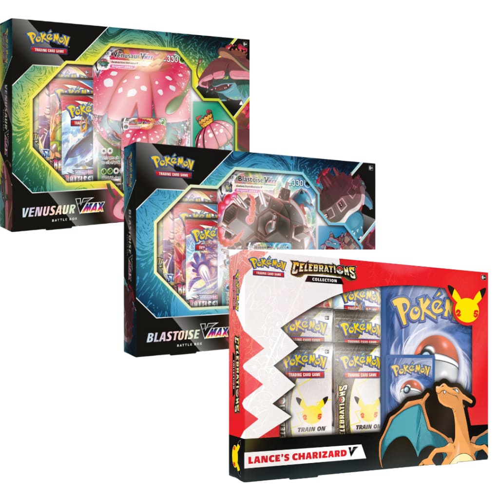 (Pre Order) Pokemon Celebrations Kanto Starter Bundle